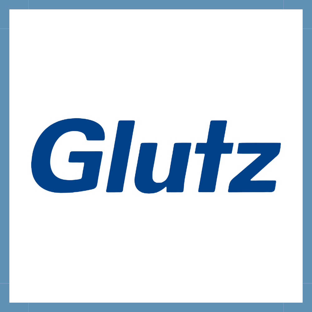 Glutz - Logo - blauer Rahmen - Website Hersteller